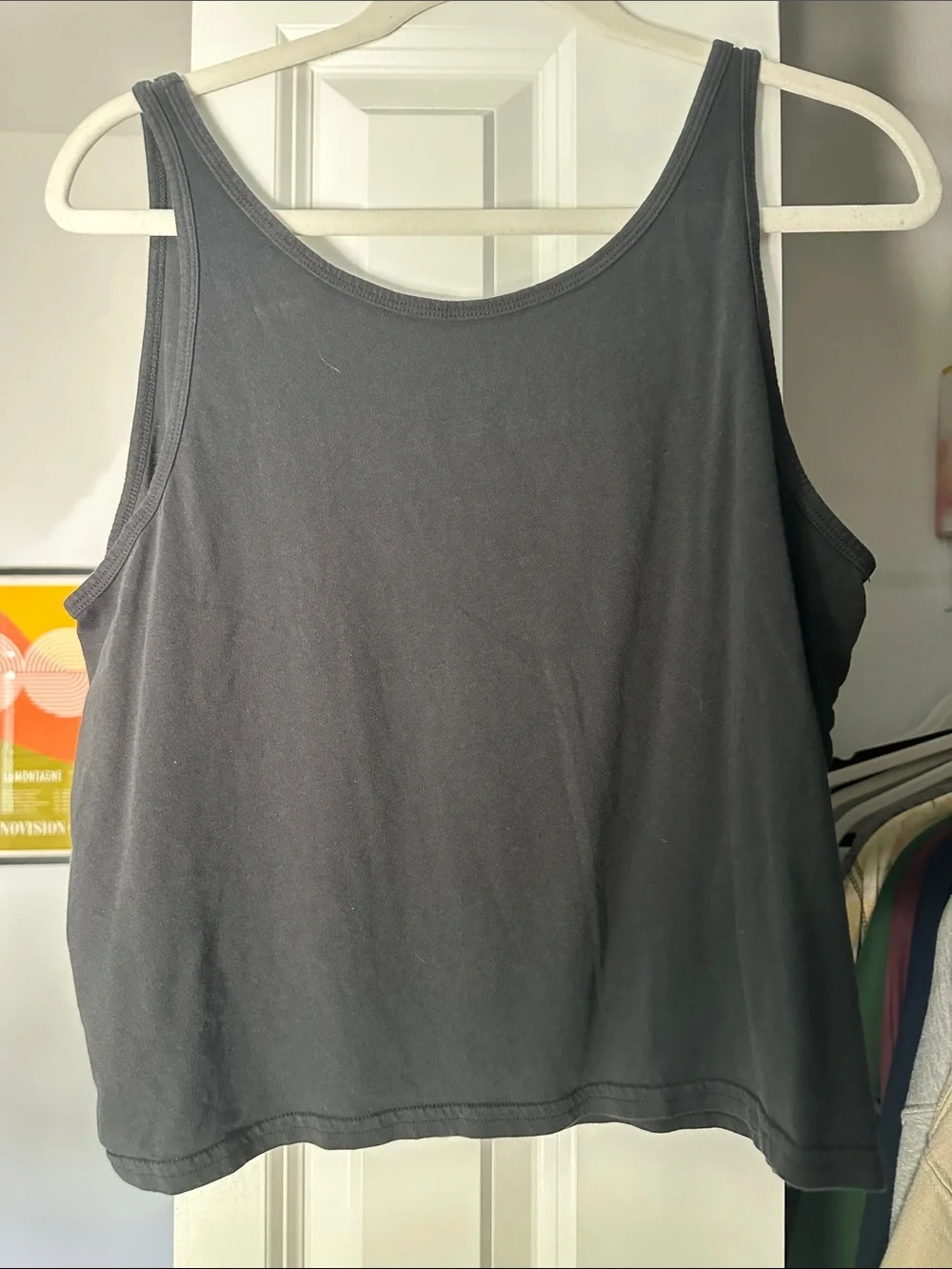 Volcom Black Tank with Orange & Yellow Flower Graphic